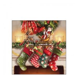 AMB.32517980 Hanging stockings papírszalvéta 25x25cm, 20db-os