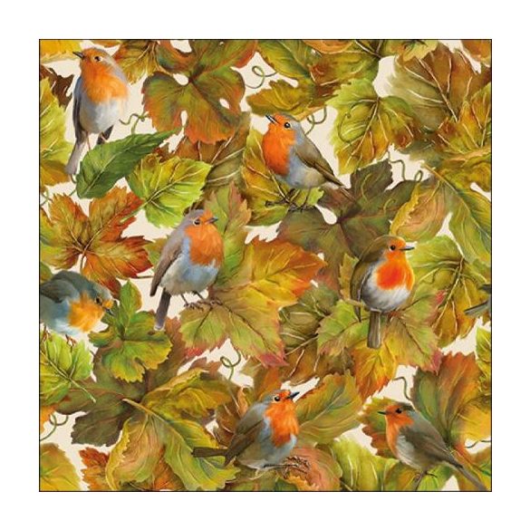 AMB.13316850 Hidden Robins papírszalvéta 33x33cm, 20db-os