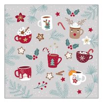 AMB.33316865 Hot Drinks papírszalvéta 33x33cm, 20db-os