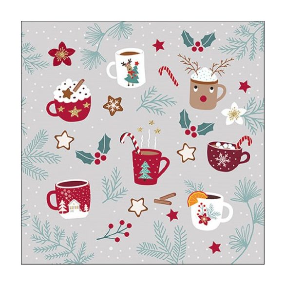 AMB.33316865 Hot Drinks papírszalvéta 33x33cm, 20db-os