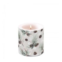   AMB.39216470 Pine Cone All Over átvilágítós gyertya 8x7,5cm