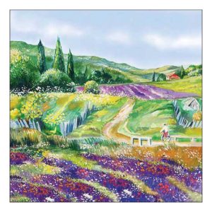 AMB.13318345 Lavender landscape papírszalvéta 33x33cm, 20db-os
