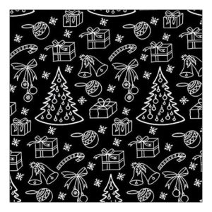 AMB.33318110 Outlined ornaments black papírszalvéta 33x33cm, 20db-os