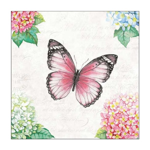 AMB.13318385 Butterfly poem papírszalvéta 33x33cm, 20db-os