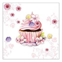   AMB.13318255 Decorated Cupcake papírszalvéta 33x33cm, 20db-os