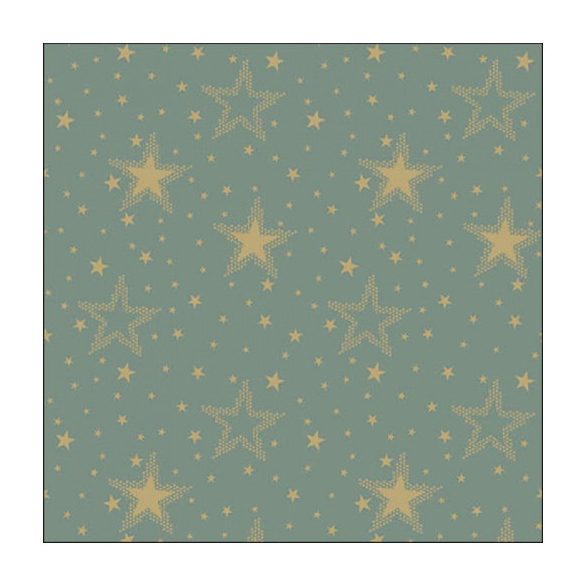 AMB.33316732 Night sky gold/sage papírszalvéta 33x33cm, 20db-os