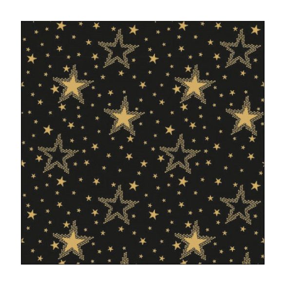 AMB.33316733 Night sky gold/black papírszalvéta 33x33cm, 20db-os