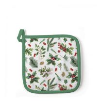   AMB.36516495 Winter greenery white edényalátét 20x20cm, 100% pamut