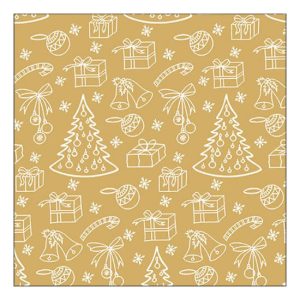 AMB.33318111 Outlined ornaments gold papírszalvéta 33x33cm, 20db-os
