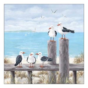 AMB.13318170 Seagulls on the dock papírszalvéta 33x33cm, 20db-os