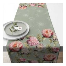   AMB.16618130 Peonies composition green asztali futó 40x150cm,100% pamut