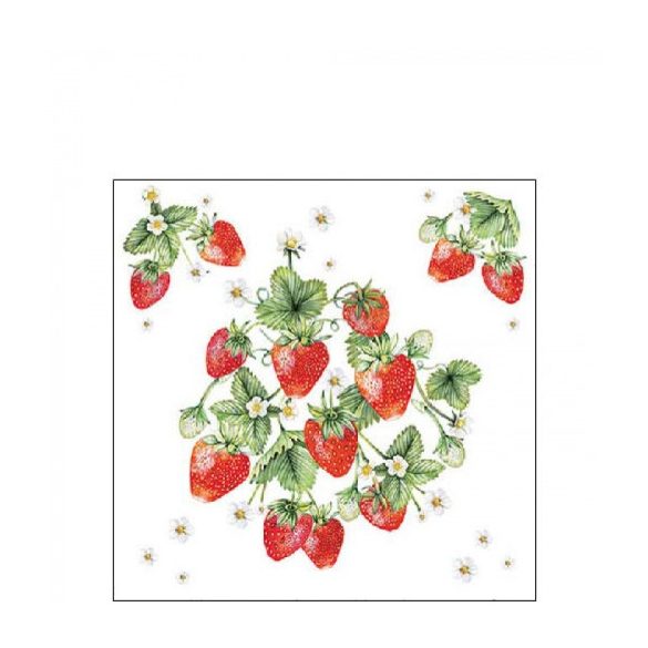 AMB.12518395 Bunch of strawberries papírszalvéta 25x25cm, 20db-os