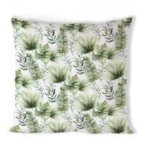   AMB.16218215 Jungle leaves white párnahuzat 40x40cm, 100% pamut