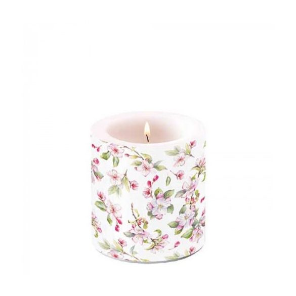 AMB.19218160 Spring blossom white átvilágítós gyertya 8x7,5cm 