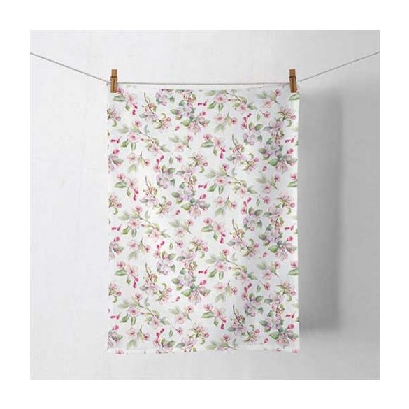 AMB.17818160 Spring blossom white konyharuha 50x70cm, 100% pamut