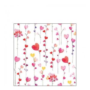 AMB.12518125 Hearts garlands papírszalvéta 25x25cm, 20db-os