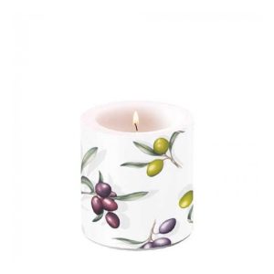 AMB.19218185 Delicious olives átvilágítós gyertya 8x7,5cm 
