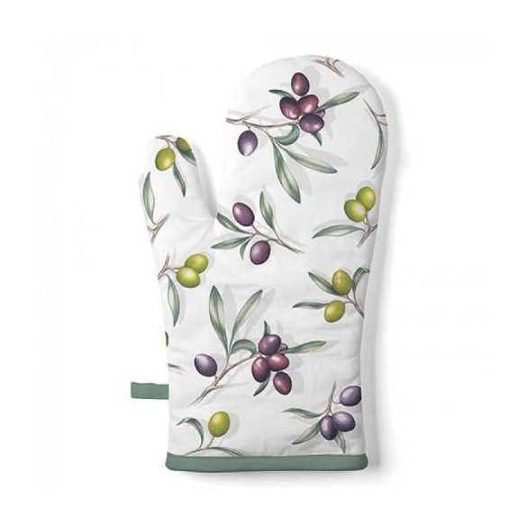 AMB.16418185 Delicious olives edényfogó kesztyű 18x30cm, 100% pamut