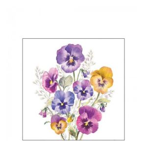 AMB.12518165 Pansies papírszalvéta 25x25cm, 20db-os