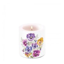 AMB.19218165 Pansies átvilágítós gyertya 8x7,5cm 