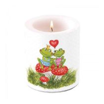 AMB.19318180 Frogs in love átvilágítós gyertya 10x10cm