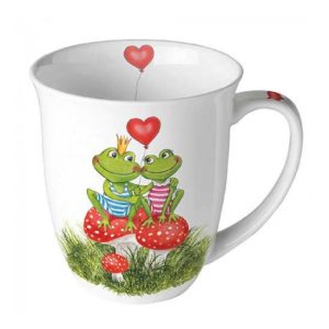 AMB.18418180 Frogs in love porcelánbögre 0,4l