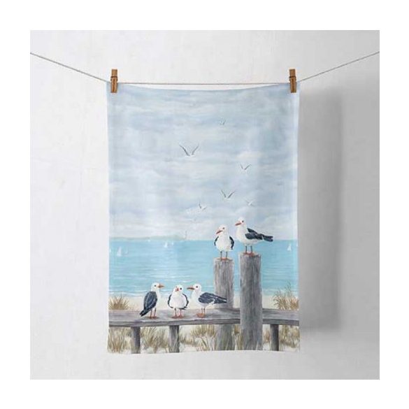 AMB.17818170 Seagulls on the dock konyharuha 50x70cm, 100% pamut