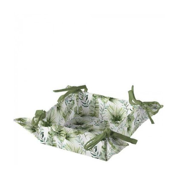 AMB.16918215 Jungle leaves white kenyérkosár 20x20x7cm, 100% pamut