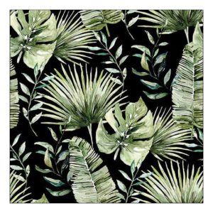 AMB.13318216 Jungle leaves black papírszalvéta 33x33cm, 20db-os