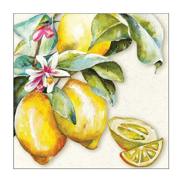 AMB.13318335 Sunny lemon papírszalvéta 33x33cm, 20db-os