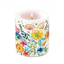   AMB.19318430 Vibrant Spring white átvilágítós gyertya 10x10cm