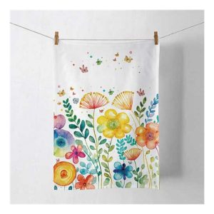 AMB.17818430 Vibrant spring white konyharuha 50x70cm,100% pamut