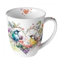 AMB.18418435 Loving birds porcelánbögre 0,4l