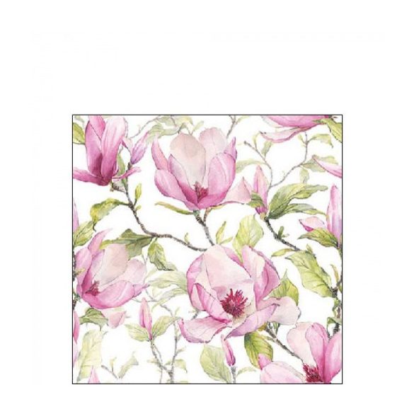 AMB.12518440 Blooming magnolia papírszalvéta 25x25cm, 20db-os