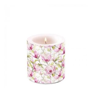 AMB.19218440 Blooming magnolia átvilágítós gyertya 8x7,5cm 