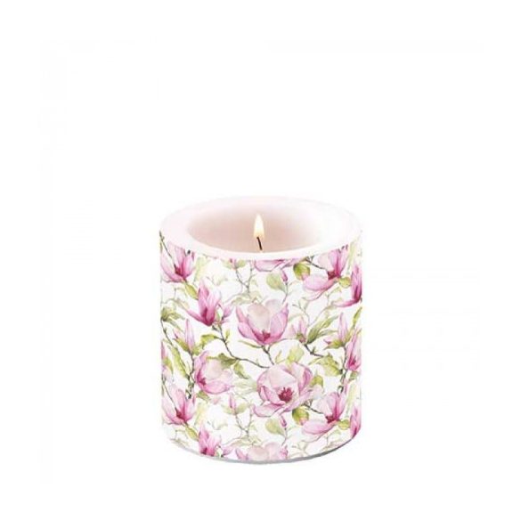 AMB.19218440 Blooming magnolia átvilágítós gyertya 8x7,5cm 