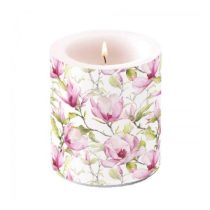   AMB.19318440 Blooming magnolia átvilágítós gyertya 10x10cm