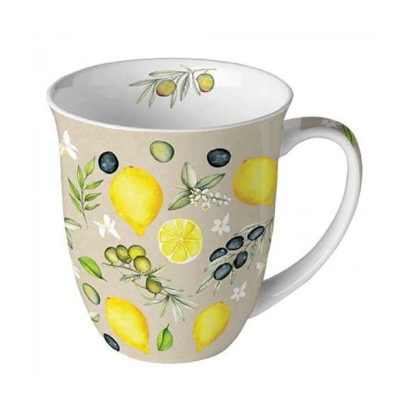 AMB.18418450 Olives and lemons  porcelánbögre 0,4l
