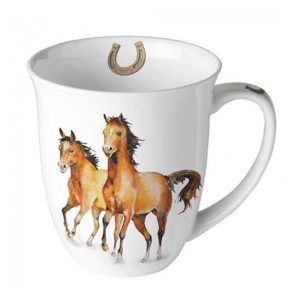 AMB.18418445 Wild horses porcelánbögre 0,4l