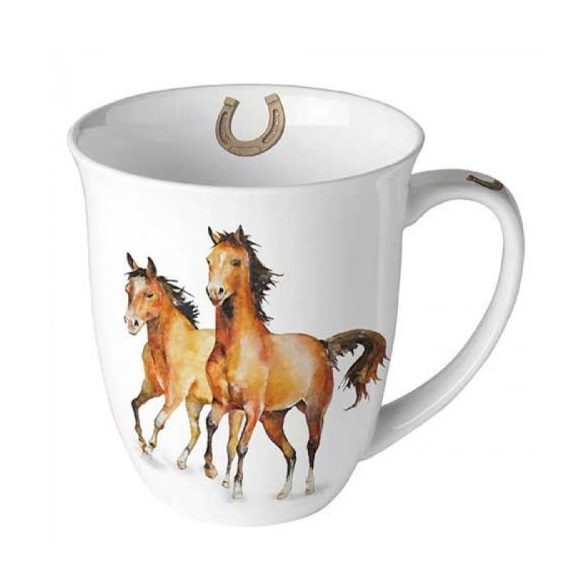 AMB.18418445 Wild horses porcelánbögre 0,4l