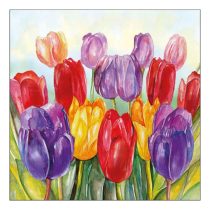   AMB.13318505 Colourful tulips papírszalvéta 33x33cm, 20db-os