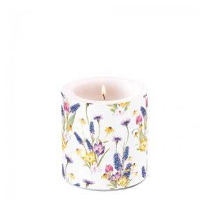 AMB.19218240 Hello spring átvilágítós gyertya 8x7,5cm 