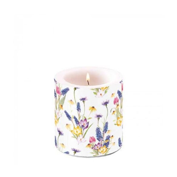 AMB.19218240 Hello spring átvilágítós gyertya 8x7,5cm 