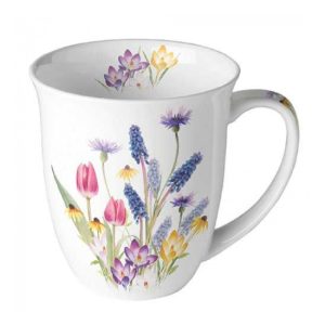 AMB.18418240 Hello spring porcelánbögre 0,4l