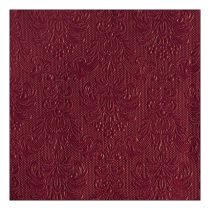   AMB.14017576 Elegance ruby red dombornyomott papírszalvéta 40x40cm,15db-os