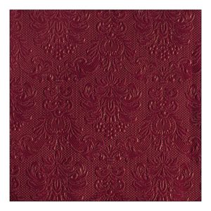 AMB.14017576 Elegance ruby red dombornyomott papírszalvéta 40x40cm,15db-os