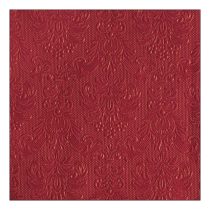   AMB.13317577 Elegance dark red dombornyomott papírszalvéta 33x33cm, 15db-os