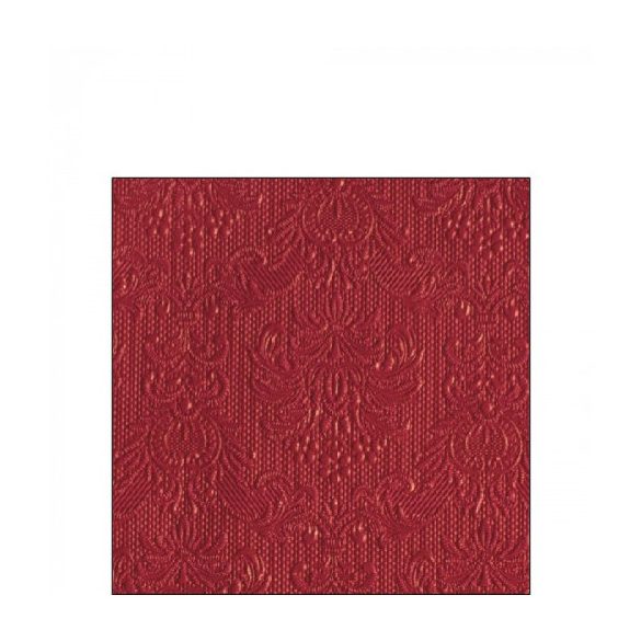 AMB.12517577 Elegance dark red dombornyomott papírszalvéta 25x25cm, 15db-os