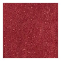   AMB.14017577 Elegance dark red dombornyomott papírszalvéta 40x40cm,15db-os