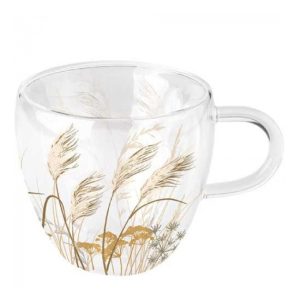 AMB.14418565 Waving grass duplafalú borosilicate üvegcsésze 0,25l